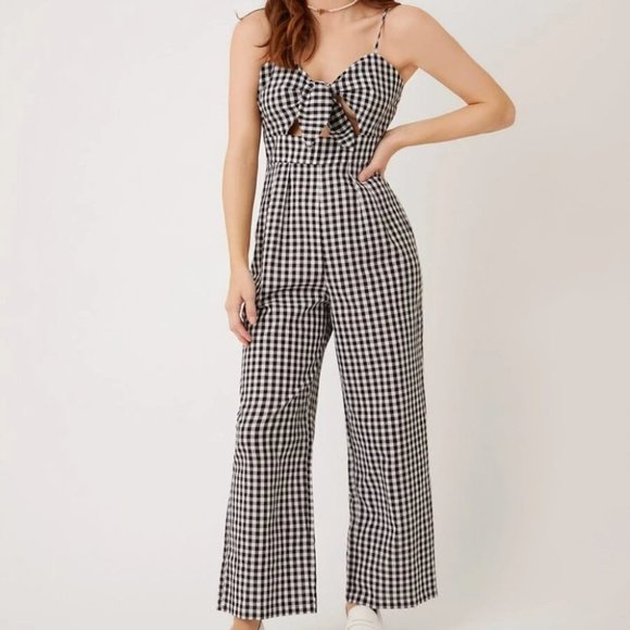 . Pants - Cami Gingham print Jumpsuit